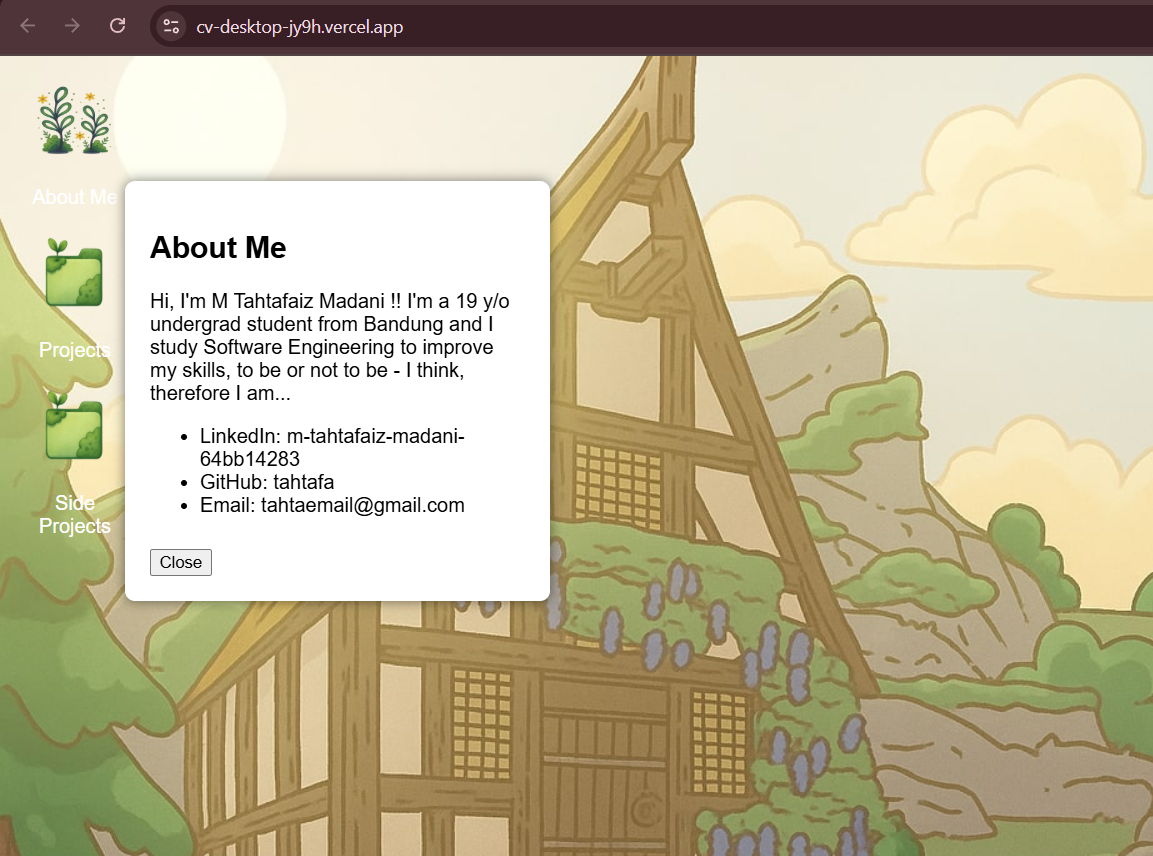 CV Web App Preview